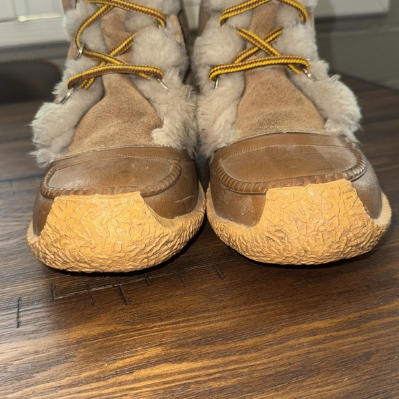 Vintage Sorel Gabrielle felt lined women’s size 6-7 winter/snow boots tan suede - Picture 5 of 10